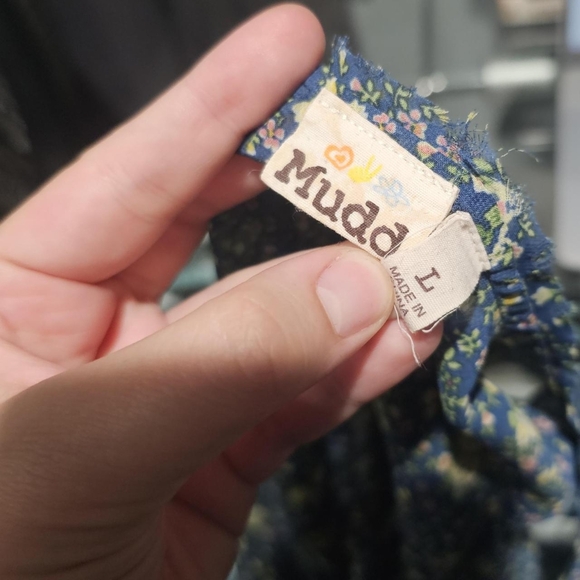 Blue chiffon floral coquette whimsical dainty feminine y2k blouse - Picture 4 of 5